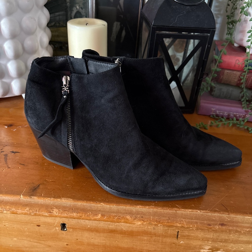 Sam Edelman black Suede Ankle Booties
